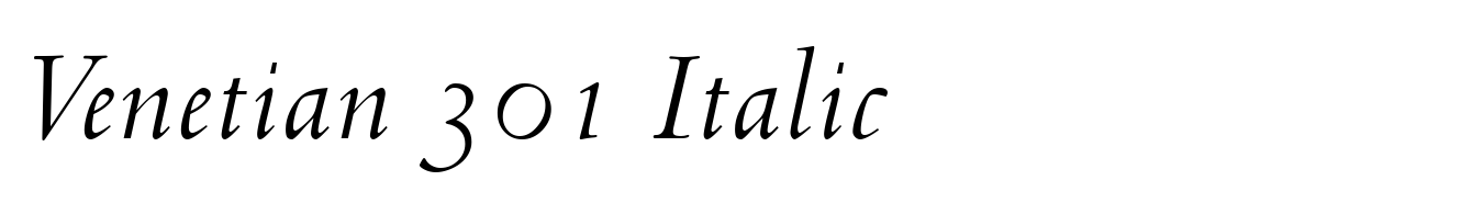 Venetian 301 Italic